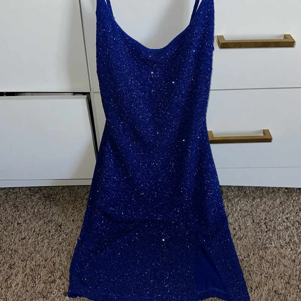 Sparky Royal Blue mini bodycon Dress